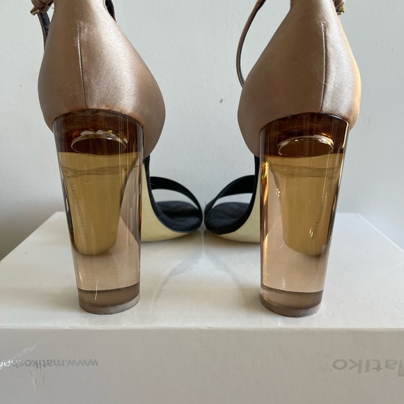 Stella McCartney Silk Open Toe Lucite Heel - Picture 2 of 9